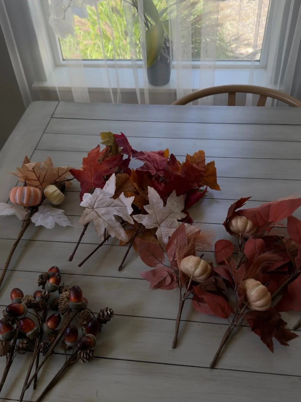 Autumn Harvest Decorative Fall Stems - Assorted Rust, Cream & Brown